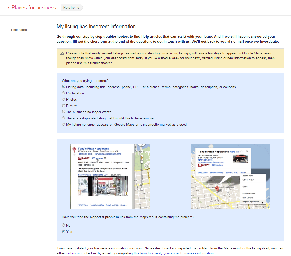 My Listing Troubleshooter